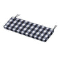 POLYWOOD Chinoiserie Bench Seat Cushion — Buffalo Plaid Marine Indigo