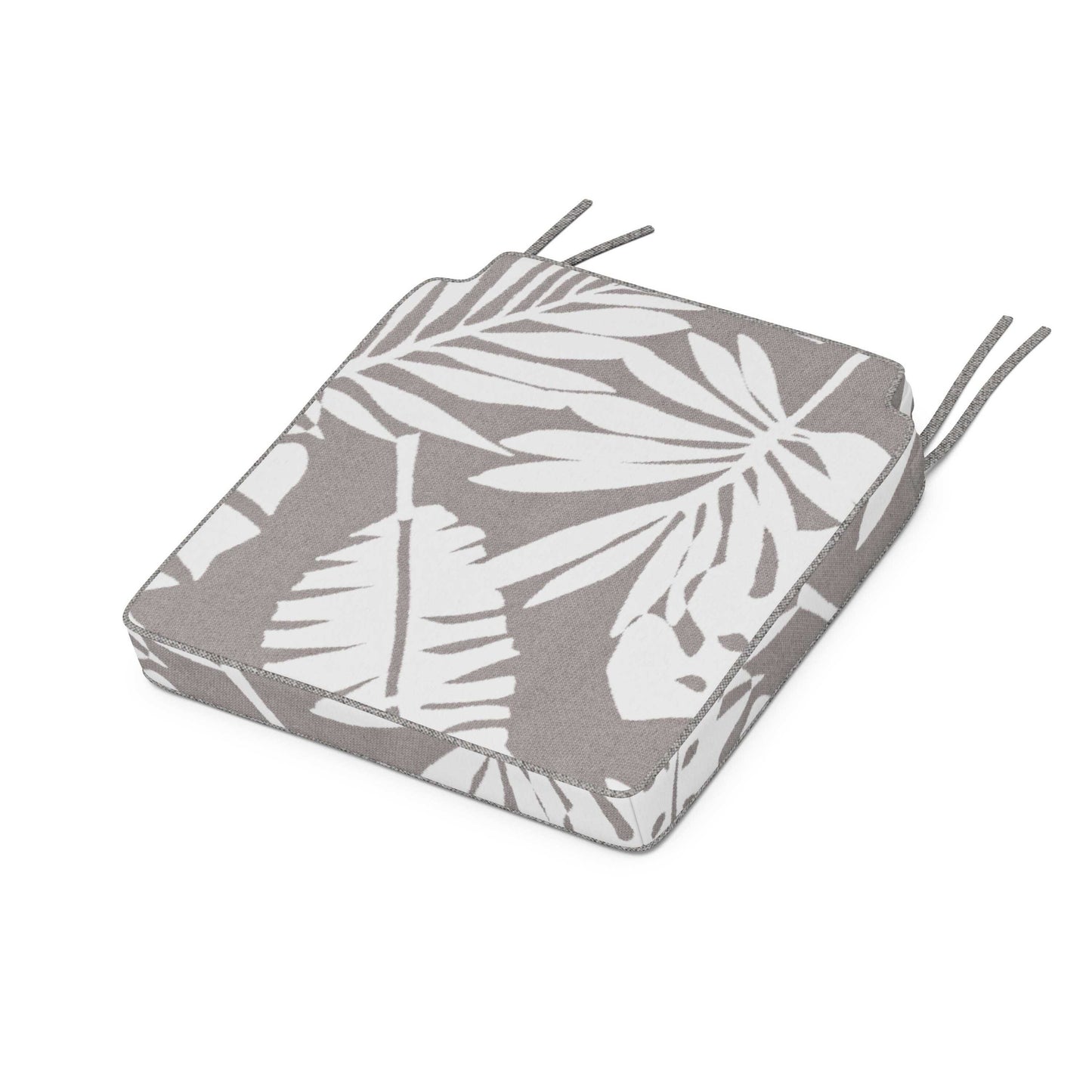 POLYWOOD Acadia Dining Side Seat Cushion — Leaf Grey Mist