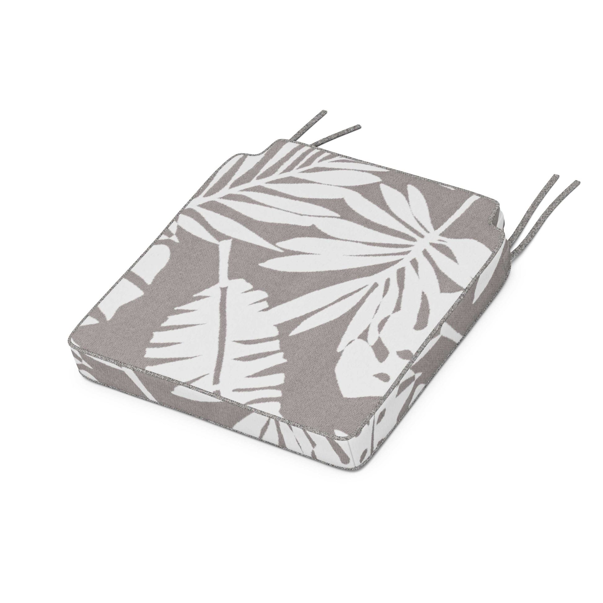 POLYWOOD Acadia Dining Side Seat Cushion — Leaf Grey Mist