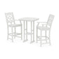POLYWOOD Chinoiserie 3-Piece Bar Set — Vintage White