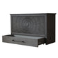 Aruba Queen Size Wooden Cabinet Bed in Coffee Finish with USB Port, Drawer, and 6-Inch Tri-Fold Memory Foam Mattress