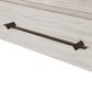 Fiji Queen Size Wooden Cabinet Bed in Washed Linen Finish with USB Port, Drawer, and 6-Inch Tri-Fold Memory Foam Mattress