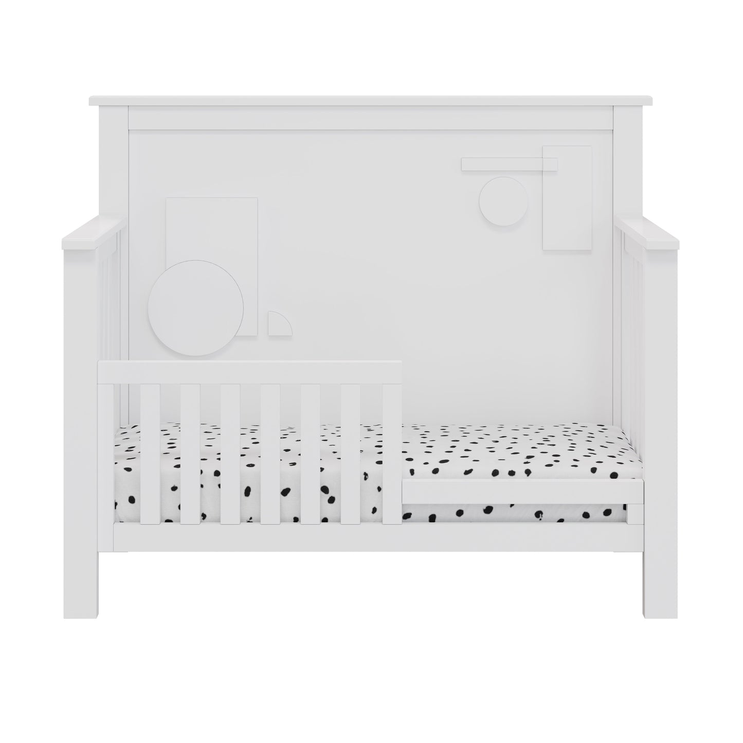 "Just White" Geometric 4-in-1 Convertible Crib