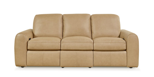 Bassett Club Level Sonny Leather Power Reclining Sofa — Sonny Fawn