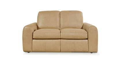 Bassett Club Level Sonny Leather Power Reclining Loveseat — Sonny Fawn