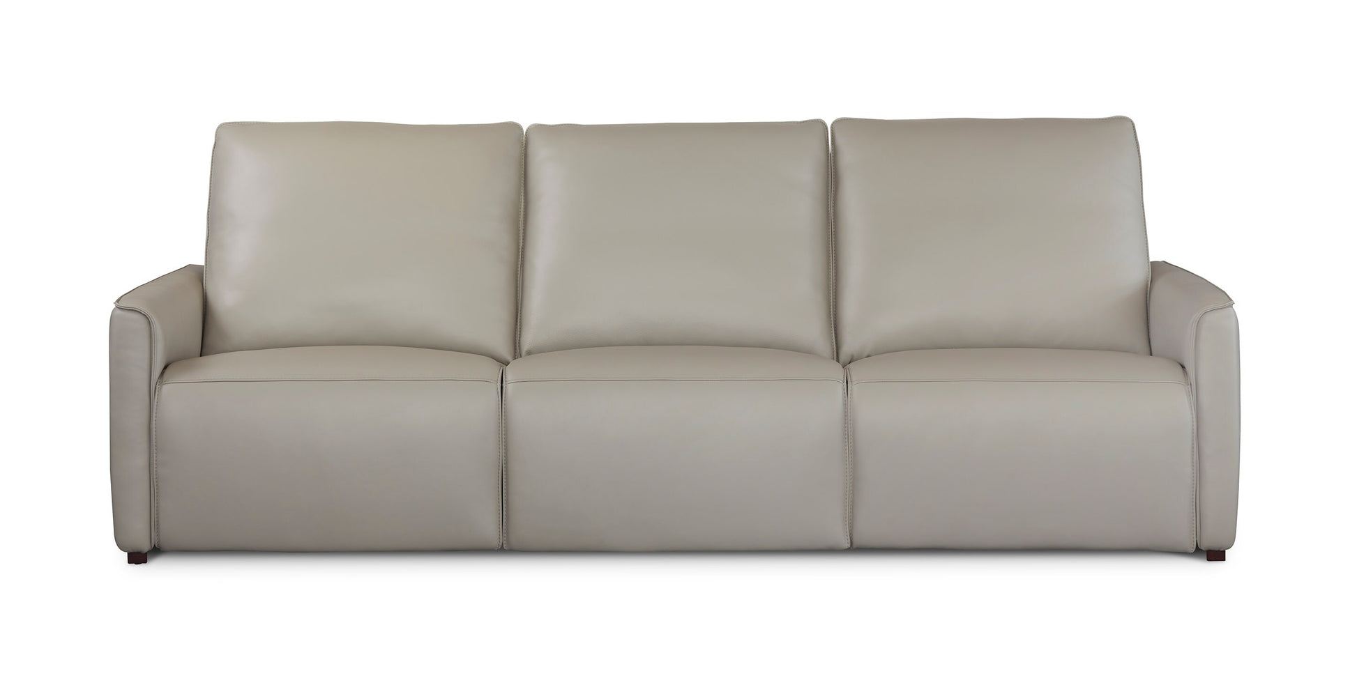 Bassett Club Level Everett Leather Modular Reclining Sofa — Everett Light Grey