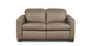 Bassett Club Level Caswell Leather Power Reclining Loveseat — Caswell Goodland Mushroom