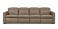 Bassett Club Level Caswell Leather Power Reclining Modular Sofa — Caswell Goodland Mushroom