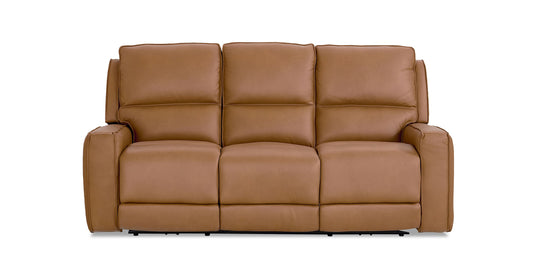 Bassett Club Level Raymond Leather Power Reclining Sofa — Raymond Antelope