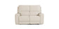Bassett Club Level Raymond Leather Power Reclining Loveseat — Raymond Vanilla