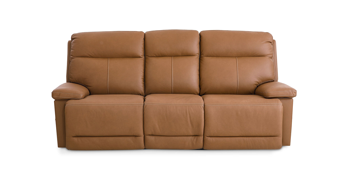 Bassett Club Level Fletcher Leather Power Reclining Sofa — Fletcher Antelope