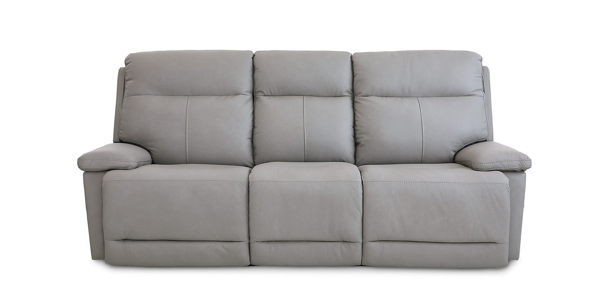 Bassett Club Level Fletcher Leather Power Reclining Sofa — Fletcher Grey