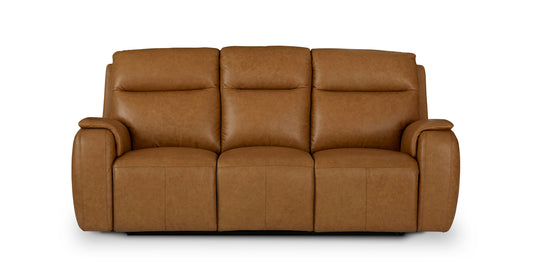 Bassett Club Level Marion Leather Power Reclining Sofa — Marion Heritage Cocoa