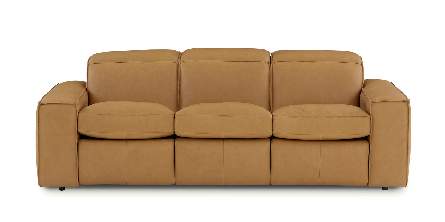 Bassett Club Level Wesley Leather Power Reclining Sofa — Wesley Twig