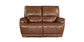 Bassett Club Level Burlington Leather Power Reclining Loveseat — Burlington Umber