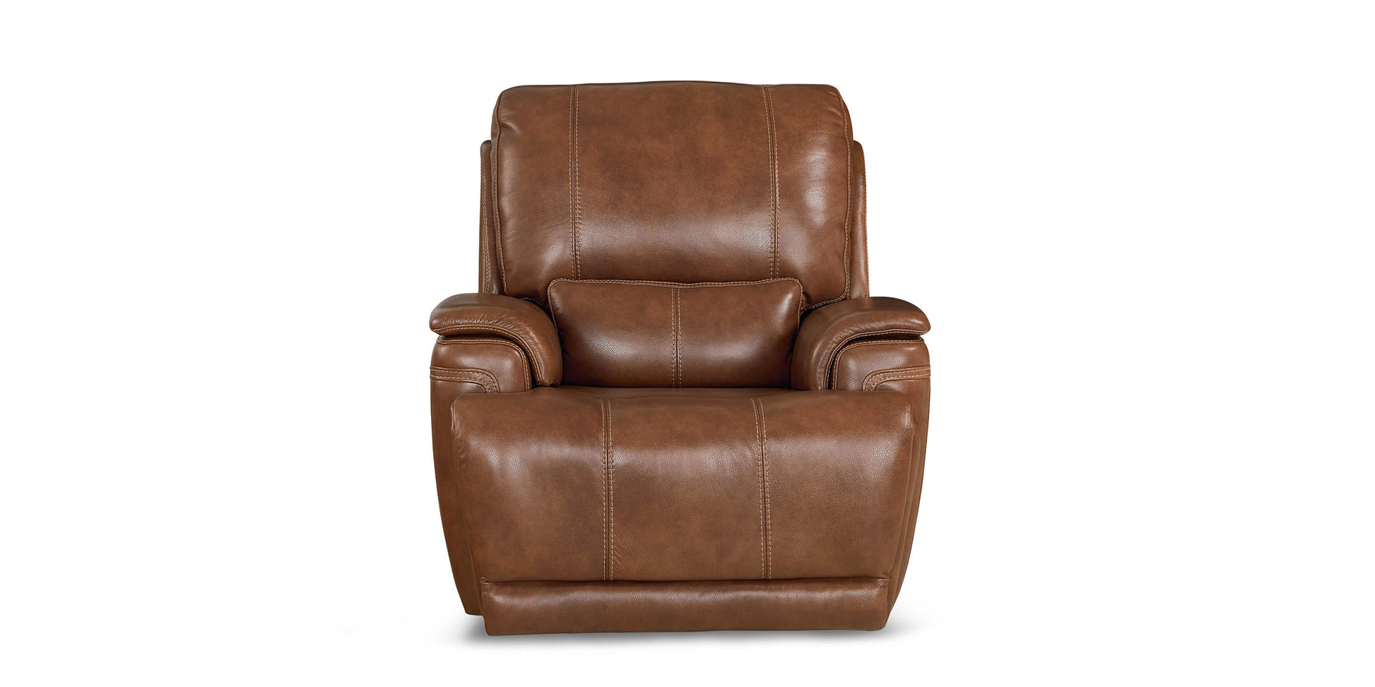 Bassett Club Level Burlington Leather Zero Gravity Power Recliner — Burlington Umber