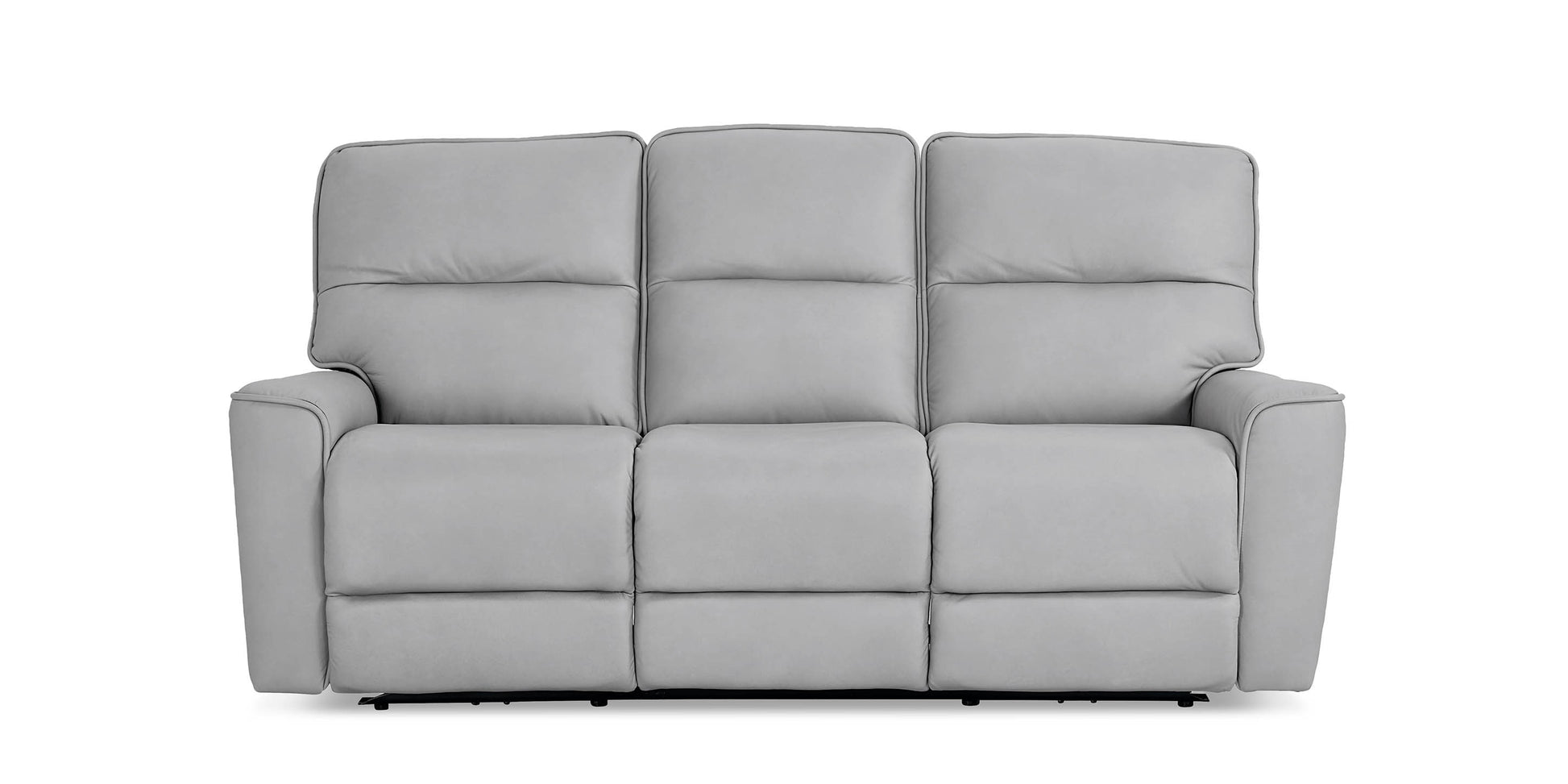Bassett Club Level Kenneth Leather Power Reclining Sofa — Kenneth Mist