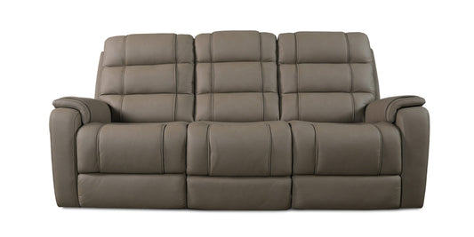 Bassett Club Level Wendell Leather Power Reclining Sofa — Wendell Dust