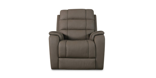 Bassett Club Level Wendell Leather Zero Gravity Power Recliner — Wendell Dust