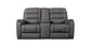 Bassett Club Level Wendell Leather Power Reclining Loveseat with Center Console — Wendell Gunmetal