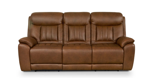 Bassett Club Level Benson Leather Power Reclining Sofa — Benson Tuscan Cafe