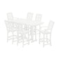 POLYWOOD Chinoiserie 7-Piece Farmhouse Bar Set — White