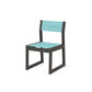 POLYWOOD EDGE Sling Dining Side Chair — Vintage Coffee / Dupioni Aquamarine Sling