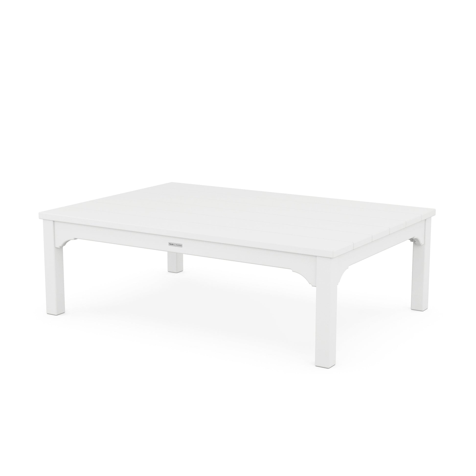 POLYWOOD Chinoiserie Coffee Table — White