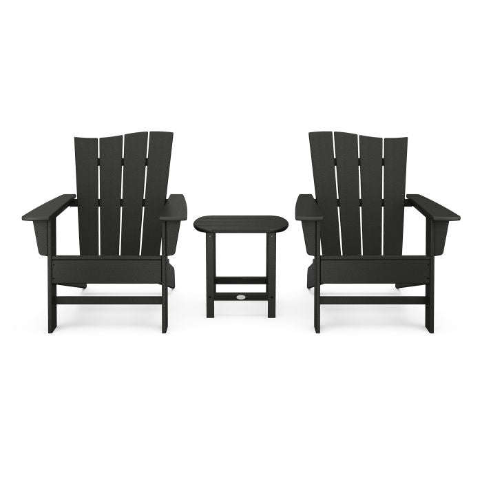 POLYWOOD Wave 3-Piece Adirondack Chair Set FREE SHIPPING