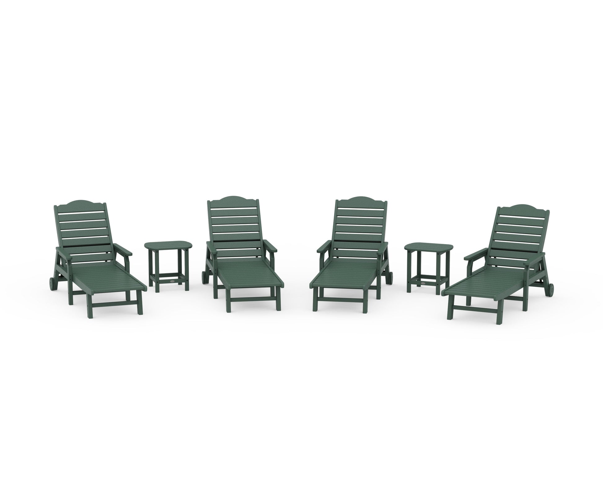 POLYWOOD 6-Piece Savannah Chaise Lounge Set — Green