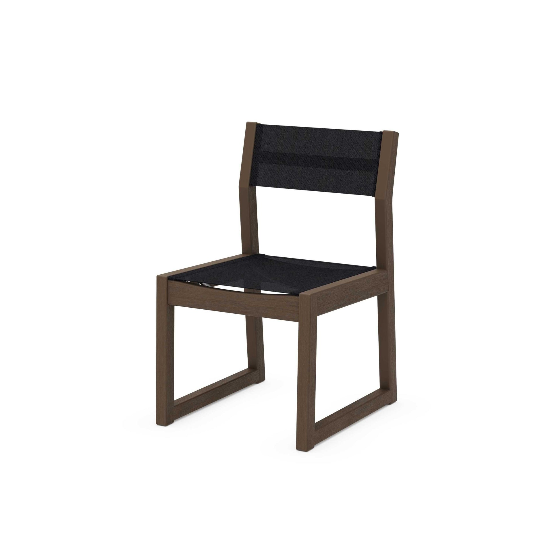 POLYWOOD EDGE Sling Dining Side Chair — Kona / Black Sling