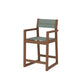 POLYWOOD EDGE Sling Counter Arm Chair — Teak / Dupioni Sea Mist Sling