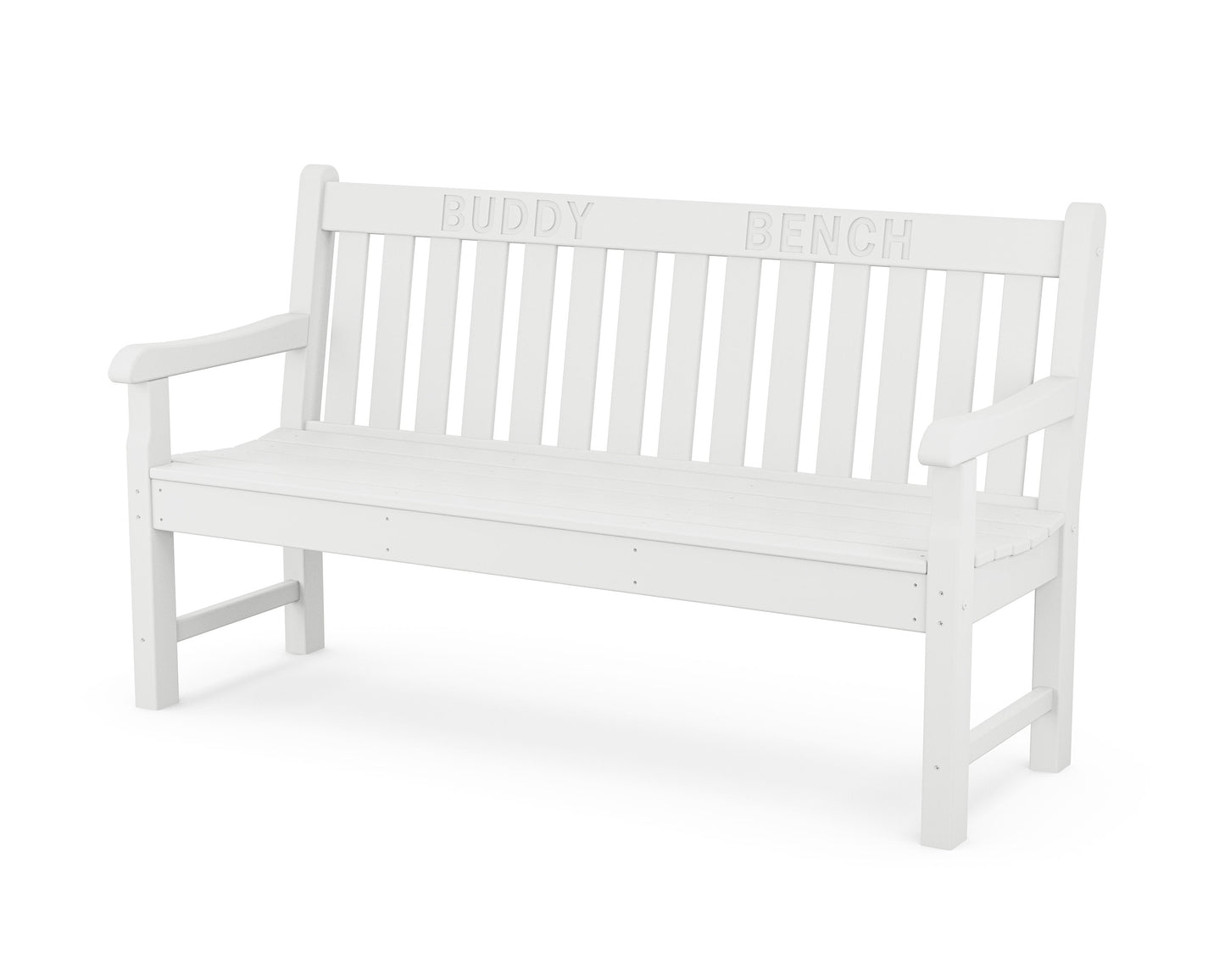 POLYWOOD 60" Buddy Bench — White