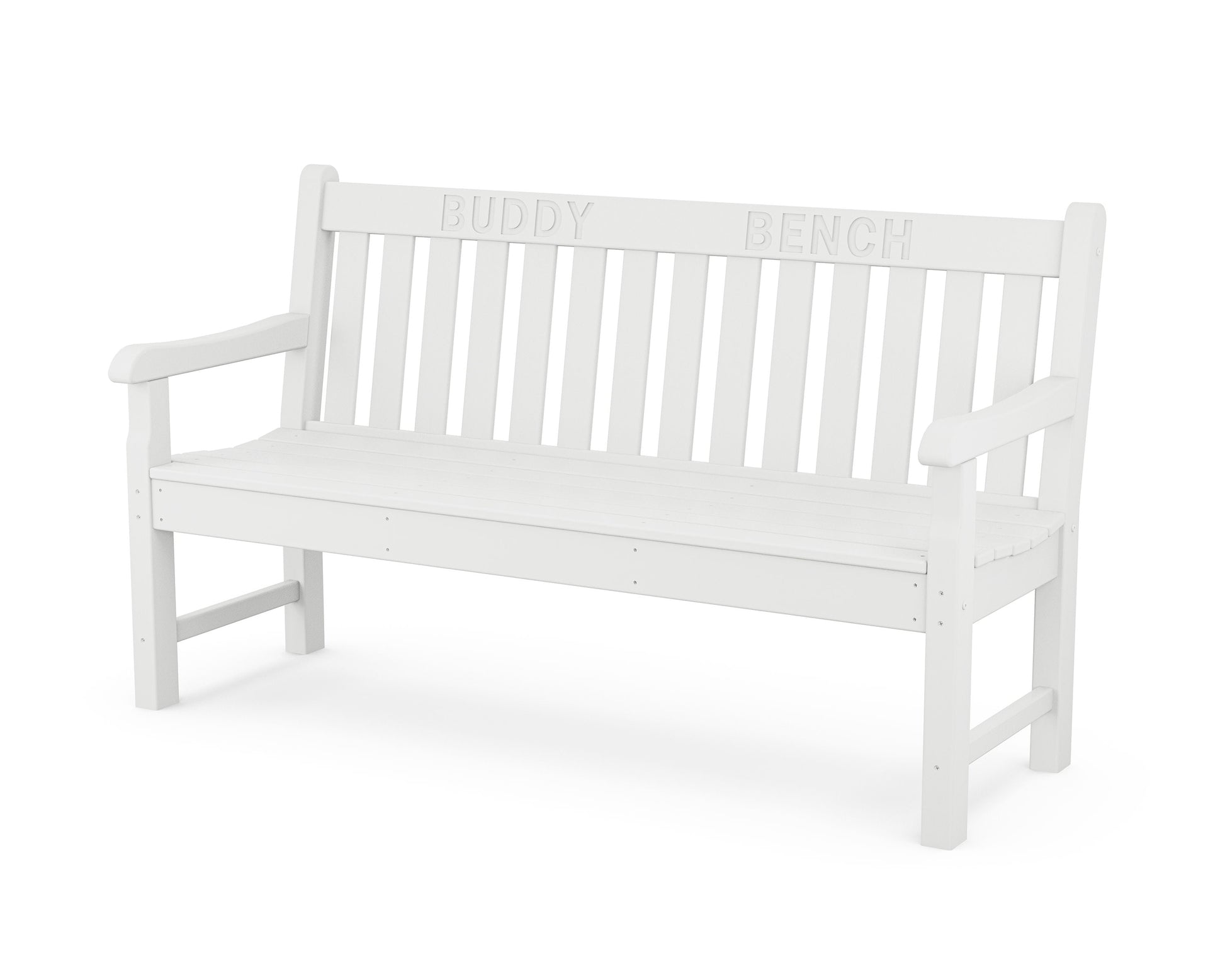 POLYWOOD 60" Buddy Bench — White