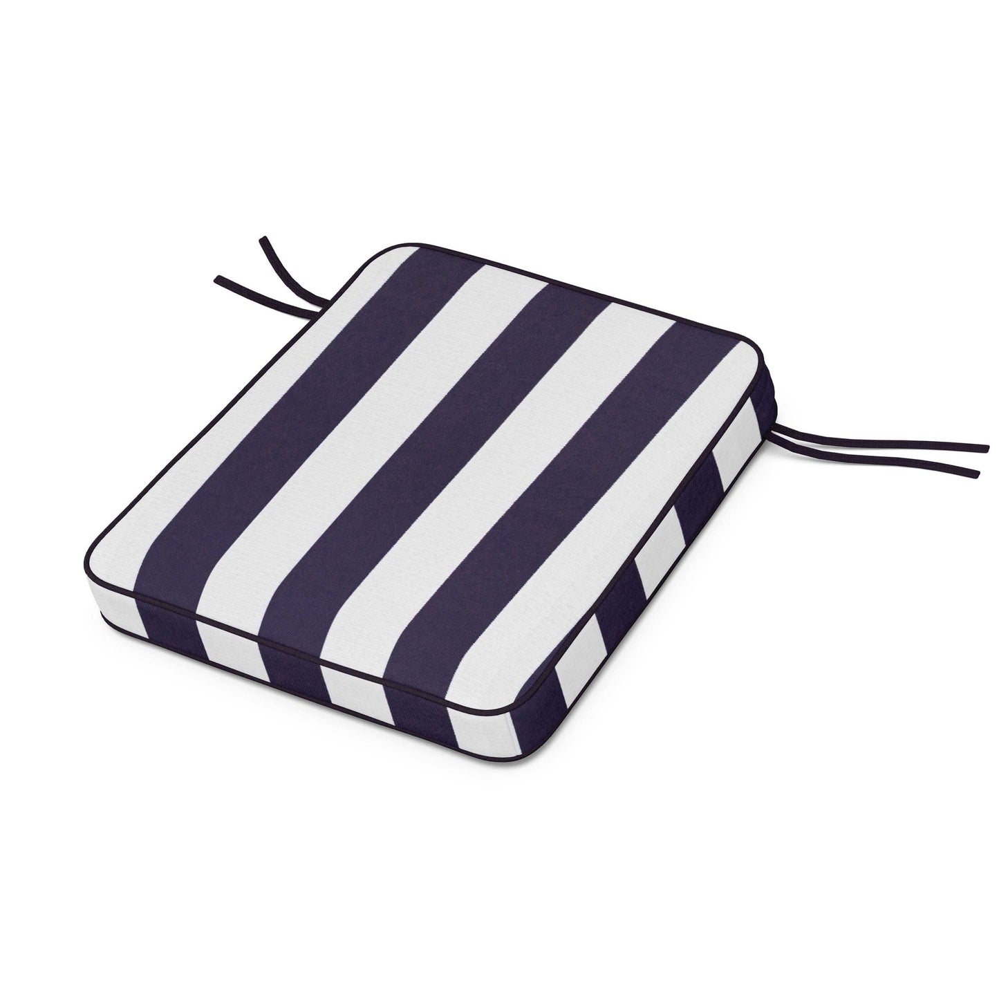 POLYWOOD Chinoiserie Rocker Seat Cushion — Cabana Stripe Navy