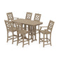 POLYWOOD Chinoiserie 7-Piece Bar Set — Vintage Sahara