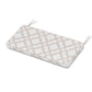 POLYWOOD Chinoiserie Bench Seat Cushion — Trellis Dune Burlap