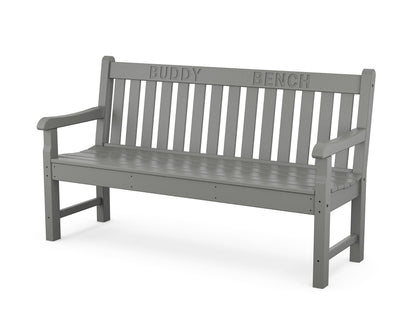 POLYWOOD 60" Buddy Bench — Slate Grey
