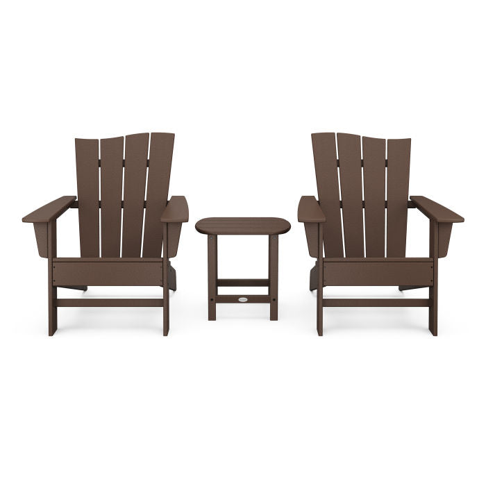 POLYWOOD Wave 3-Piece Adirondack Chair Set FREE SHIPPING