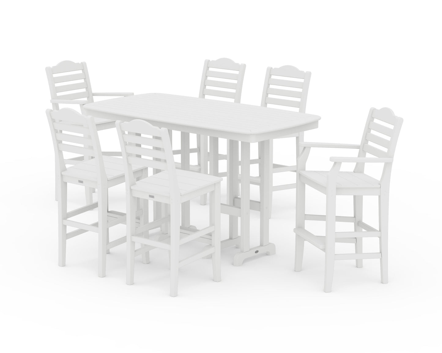 POLYWOOD Savannah 7-Piece Bar Set — White