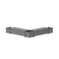 POLYWOOD 60" Vineyard L- Shaped Planter Storage Bench Corner Set — Slate Grey
