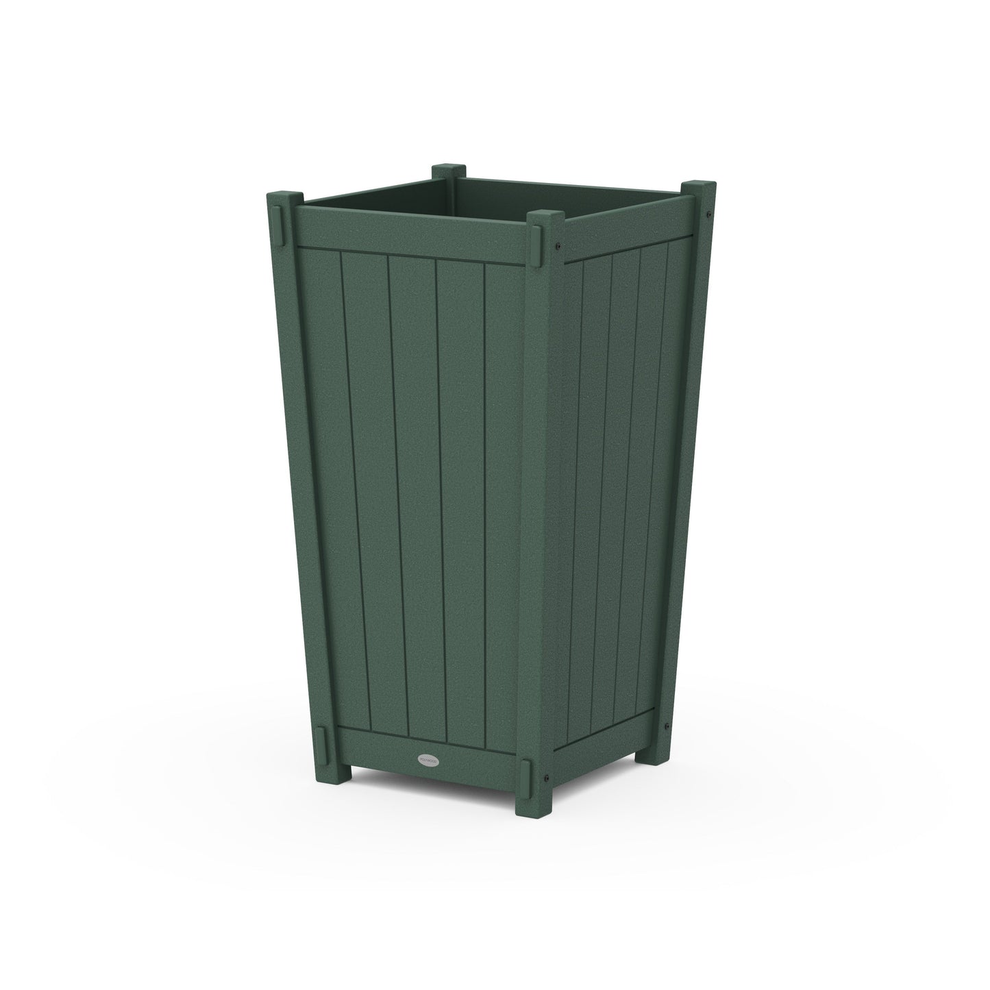 POLYWOOD Vineyard Large Tapered Square Tall Planter Box — Green