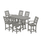 POLYWOOD Chinoiserie 7-Piece Counter Set — Slate Grey