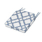 POLYWOOD Acadia Dining Side Seat Cushion — Trellis Sky Blue