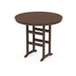 POLYWOOD 48" Round Farmhouse Bar Table — Mahogany