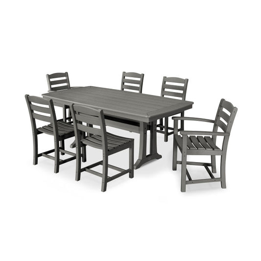 Polywood - La Casa Café 7-Piece Dining Set with Trestle Legs - FREE SHIPPING