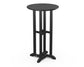 POLYWOOD 24" Round Farmhouse Bar Bistro Table — Black
