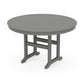 POLYWOOD 48" Round Farmhouse Dining Table — Slate Grey