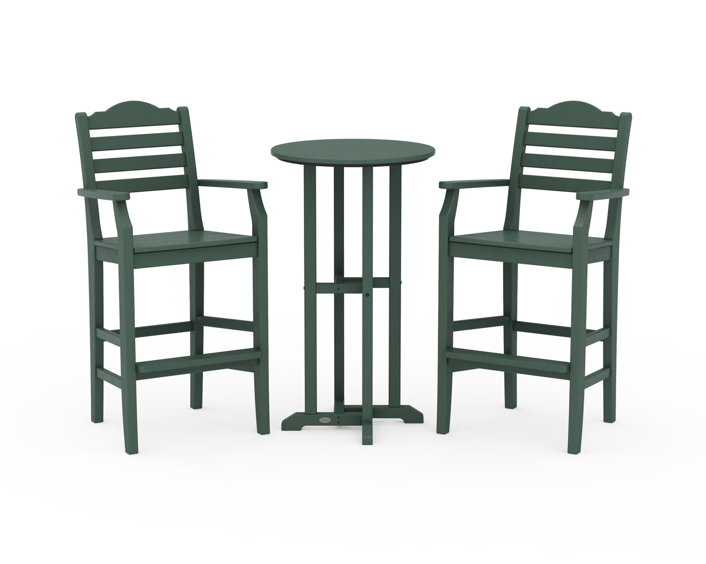 POLYWOOD Savannah 3-Piece Farmhouse Bar Set — Green
