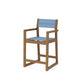 POLYWOOD EDGE Sling Counter Arm Chair — Natural / Poolside Sling